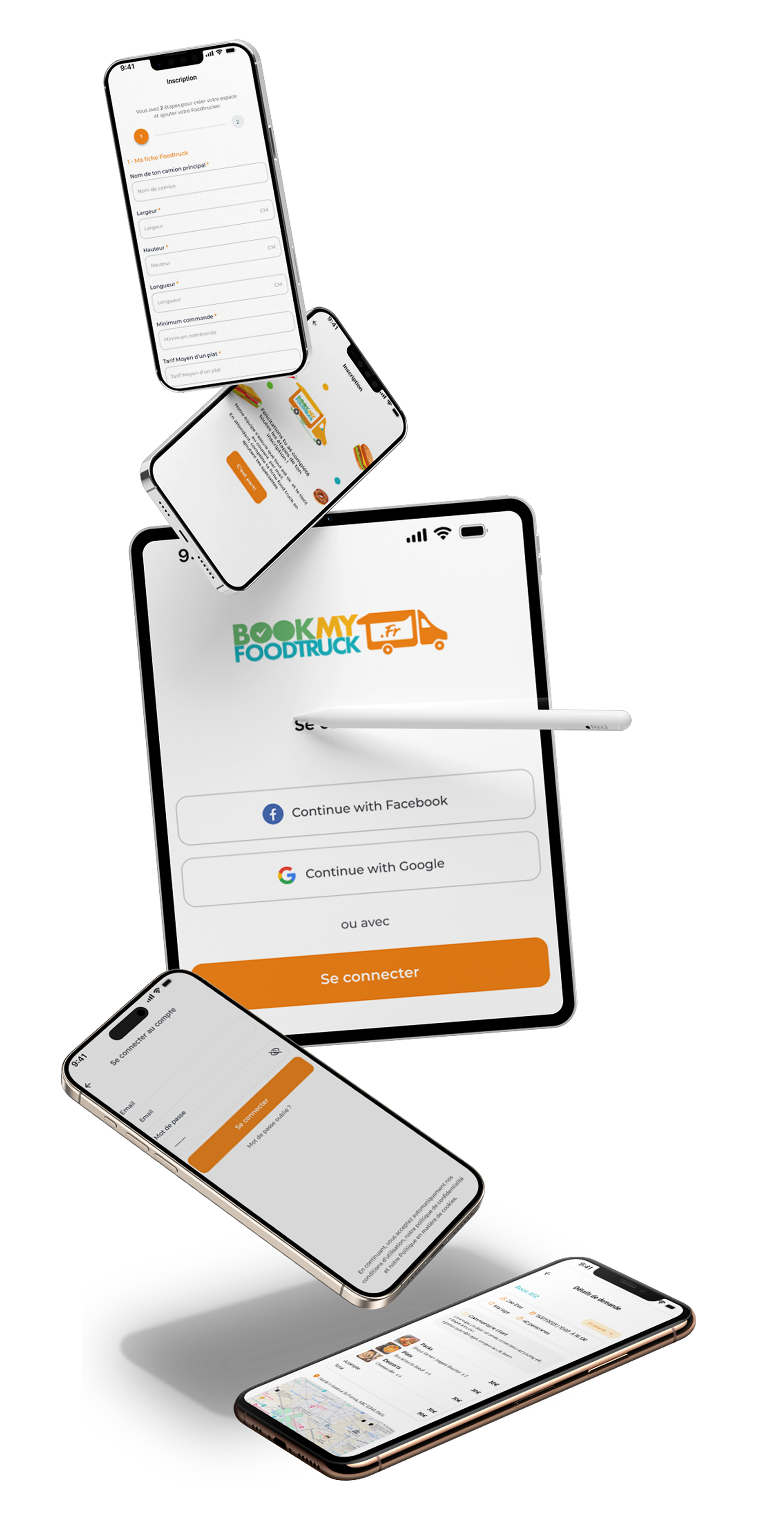 tablette site BookmyFoodTruck
